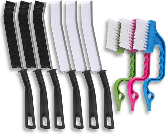 9 Pcs Crevice Cleaning Brush, Bathroom Gap Brush, Hand-held Groove Gap Cleaning Tools, Multifunctional Crevice Gap Cleaning Brush Tool, Shutter Door Window Track Kitchen Cleaning Brushes Kit